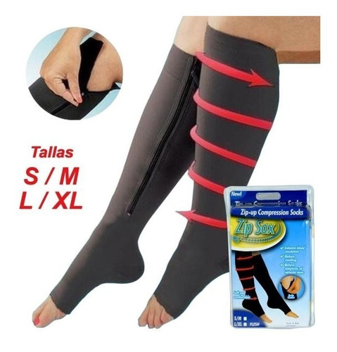 MEDIAS DE COMPRESION ANTI VARICE CON CREMALLERA ZIP SOX - Imagen 2