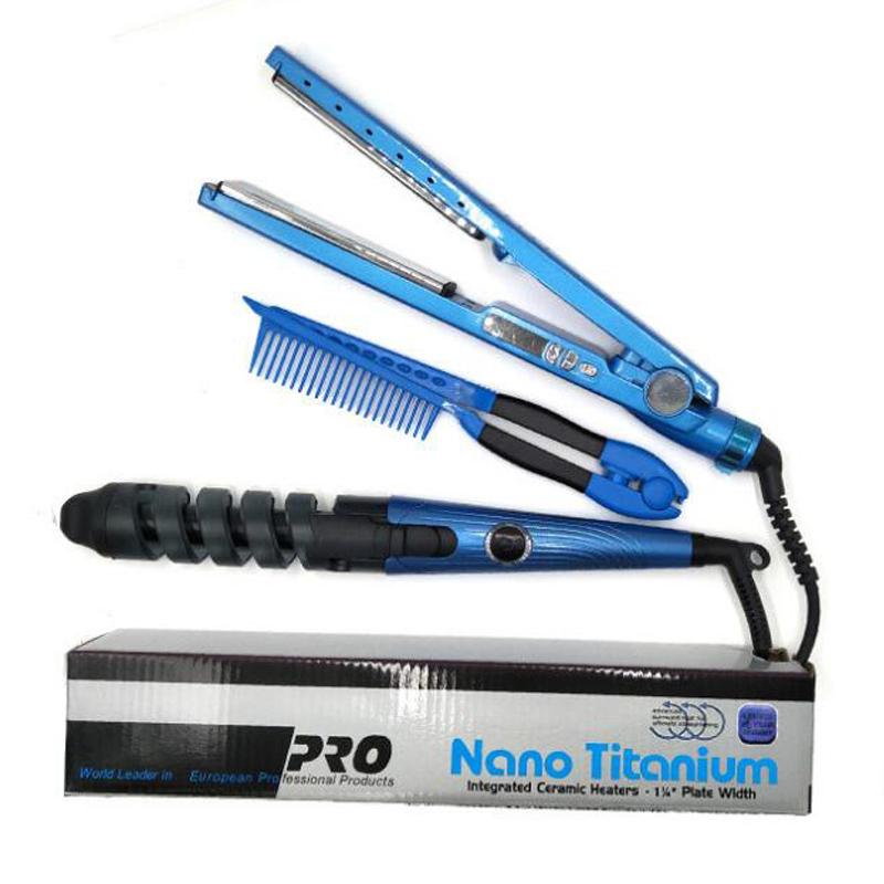 KIT PLANCHA-RIZADOR Y PEINILLA NANO TITANIUM - Imagen 6