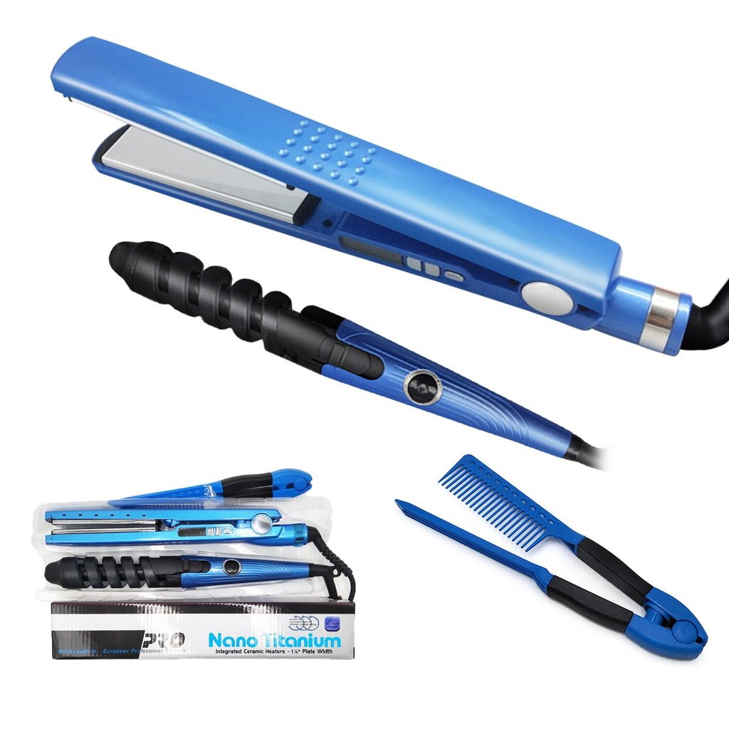 KIT PLANCHA-RIZADOR Y PEINILLA NANO TITANIUM - Imagen 4