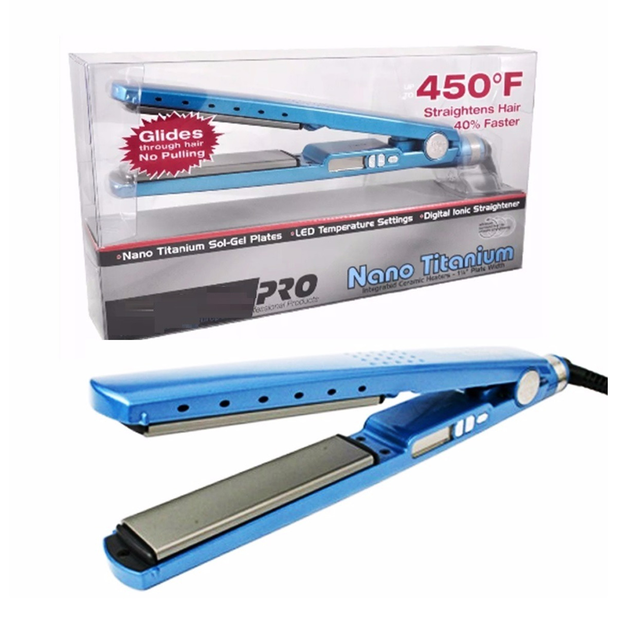 KIT PLANCHA-RIZADOR Y PEINILLA NANO TITANIUM - Imagen 5