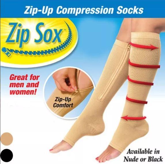 MEDIAS DE COMPRESION ANTI VARICE CON CREMALLERA ZIP SOX